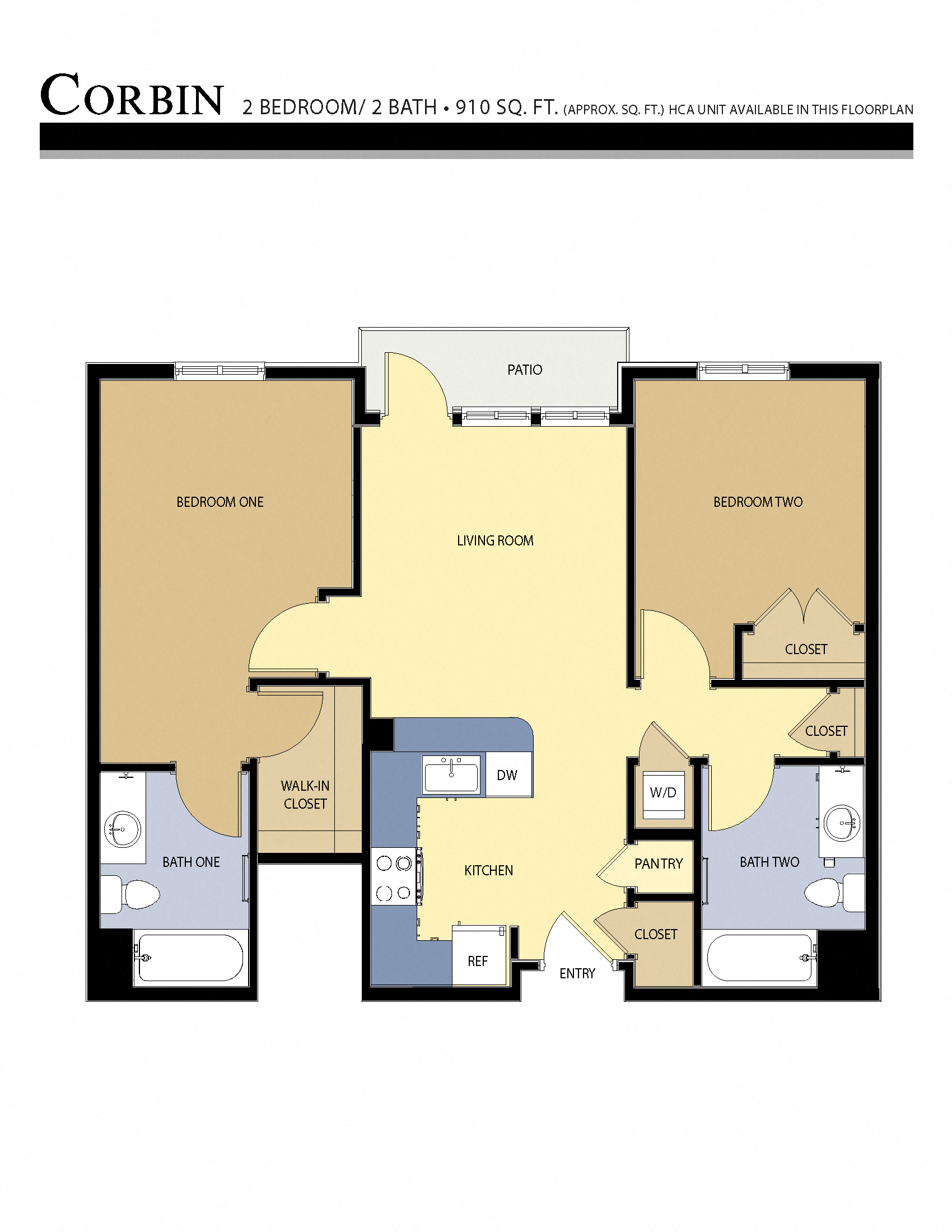 Corbin Floor Plan Liberty Crest Apartments Salt Lake City Utah